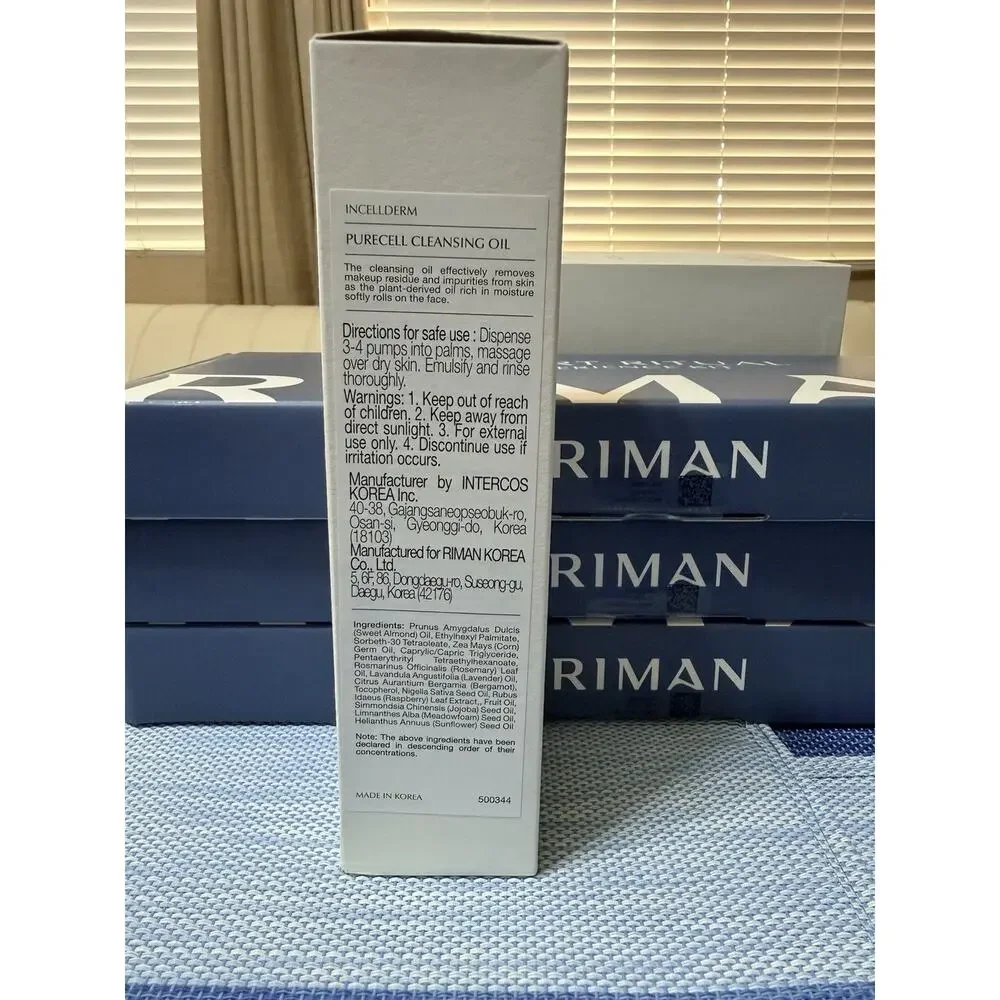 RIMAN Purecell Cleansing Oil Deep Clean Makeup Remover Face 4.90 fl oz